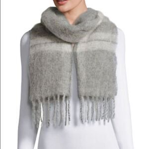 Polo Ralph Lauren Brushed Mohair and Wool-blend Plaid Scarf